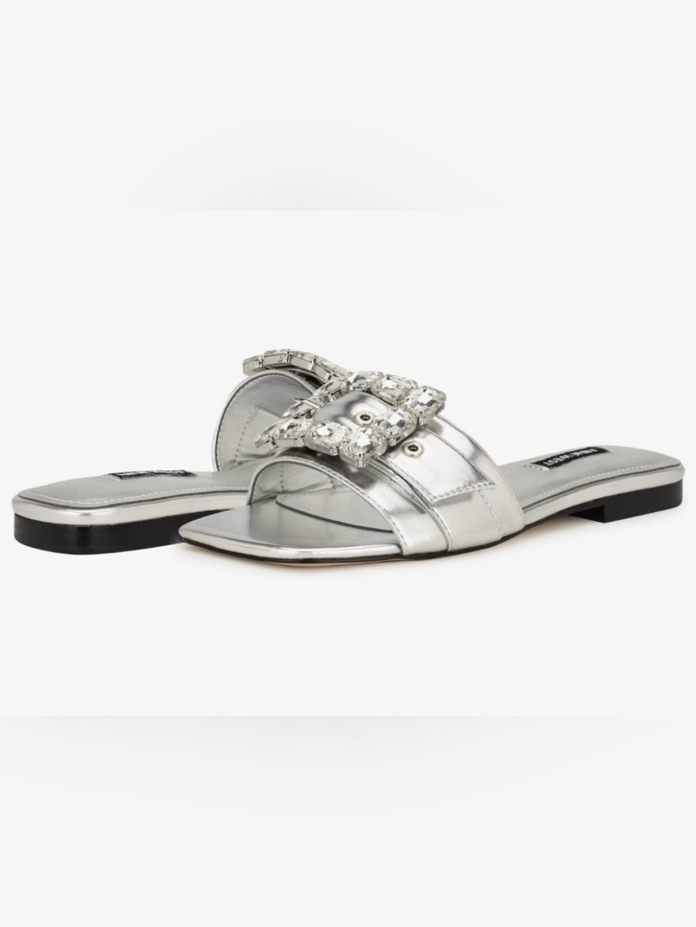 Nine West Matter 3 Silver Slides